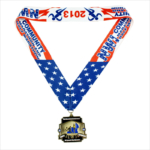 Flat polyester neck ribbons for medals