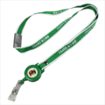 Personalized retractable badge holder lanyard