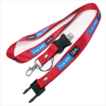 Safety Screen Printed Nylon USB Lanyard