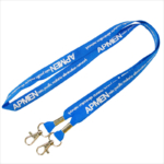 polyester double clip police lanyard