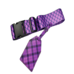 Wholesale cheap purple luggage strap with name tag