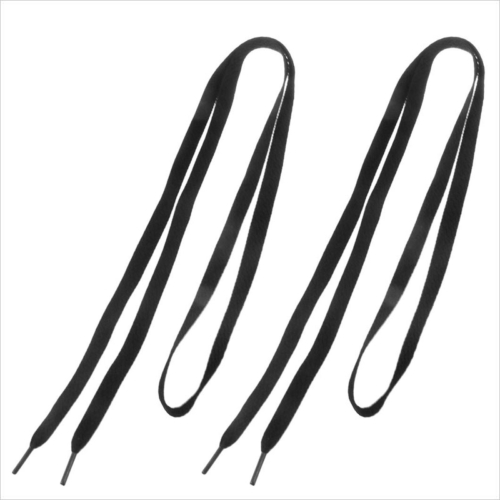 black flat shoelaces