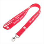 2.0CM width polyester thin lanyards with the lobster hook