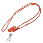 Promotional unique pink zipper lanyard for keys