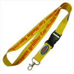 Lastest design fashion customized logo yellow lanyard