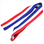 Full custom polyester red white and blue lanyards