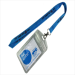 Silkscreen printed work id card holder lanyard