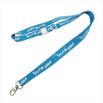 sillk screen printed adjustable neck lanyard with breakaway clip