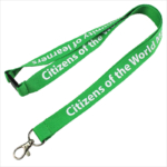 green lanyard silk-screen logo for company