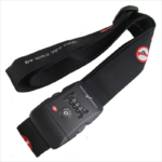 black notice safe luggage strap with 3 combi lock tsa