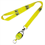 Promo lanyards with retractable badge holders