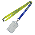 Promotion custom pvc rigid card holder with lanyard