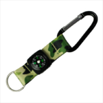 Custom camo keychain lanyard with a compass