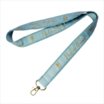 Custom woven lanyard logo with gold lobster claw