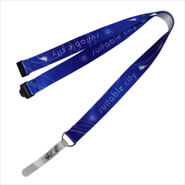 Navy blue breakaway lanyard