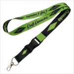 Personalized green lanyards no minimum quantity