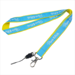 Wholesale satin ribbon lanyard with phone holder