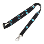 Personalized black funny lanyards for keys