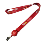 Red fitness lanyards cheap for customers