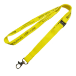 High quality yellow lanyards with accessories plastic